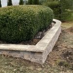 after retaining wall installation